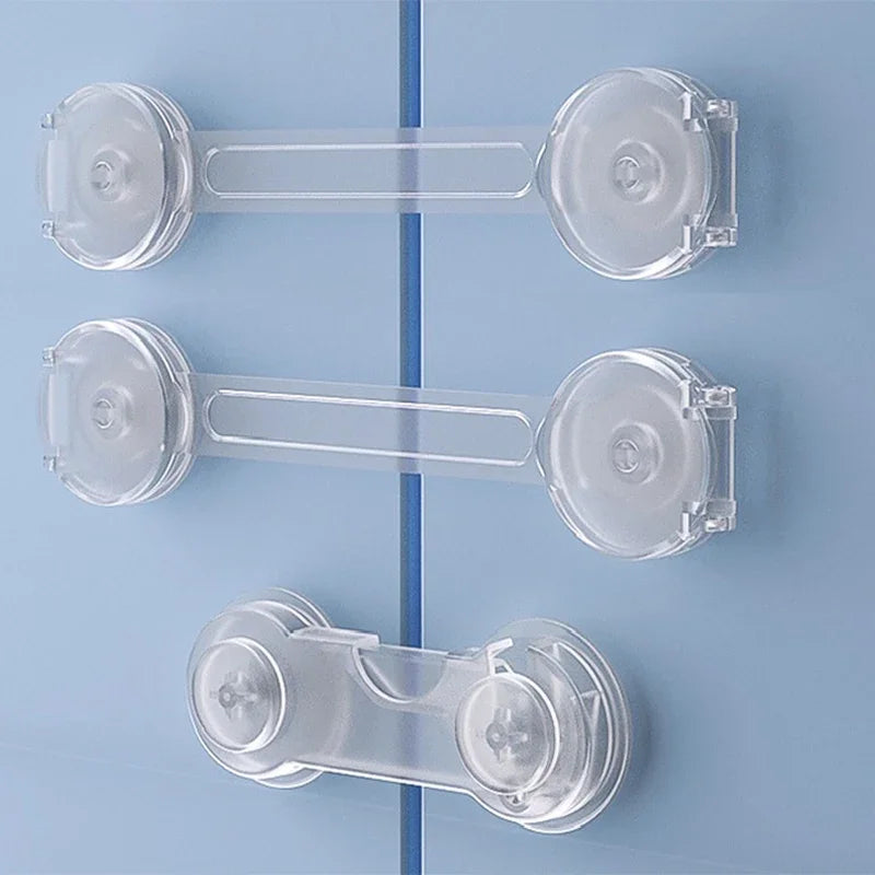 6-Pack Baby Cabinet Locks, Childproof Drawer & Refrigerator Safety Straps, Anti-Pinch Home Protection