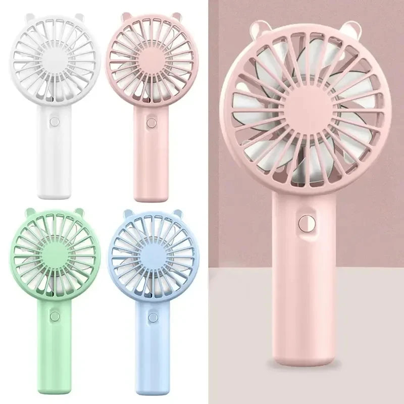 Mini USB Rechargeable Handheld Fan, Silent Portable Cooling Fan for Eyelash Makeup, Desk & Outdoor (6.30 x 3.15 x 1.97 in / 16 x 8 x 5 cm)