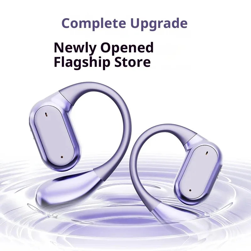 Clip-On Wireless Bluetooth Earphones with LED, Active Noise-Cancelling TWS Sport & Gaming Earbuds