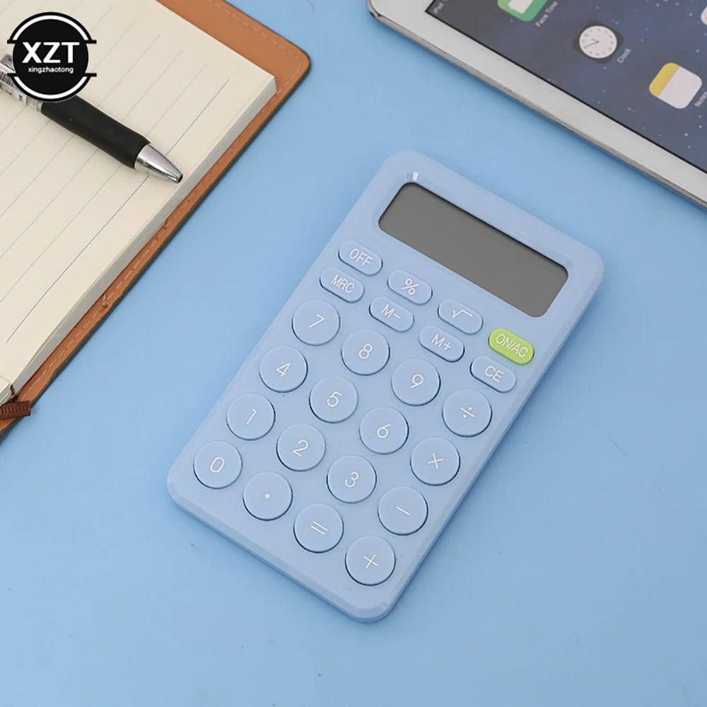 8-Digit Mini Desk Calculator with Large Buttons — Portable Battery-Powered Calculator for Students & Small Business