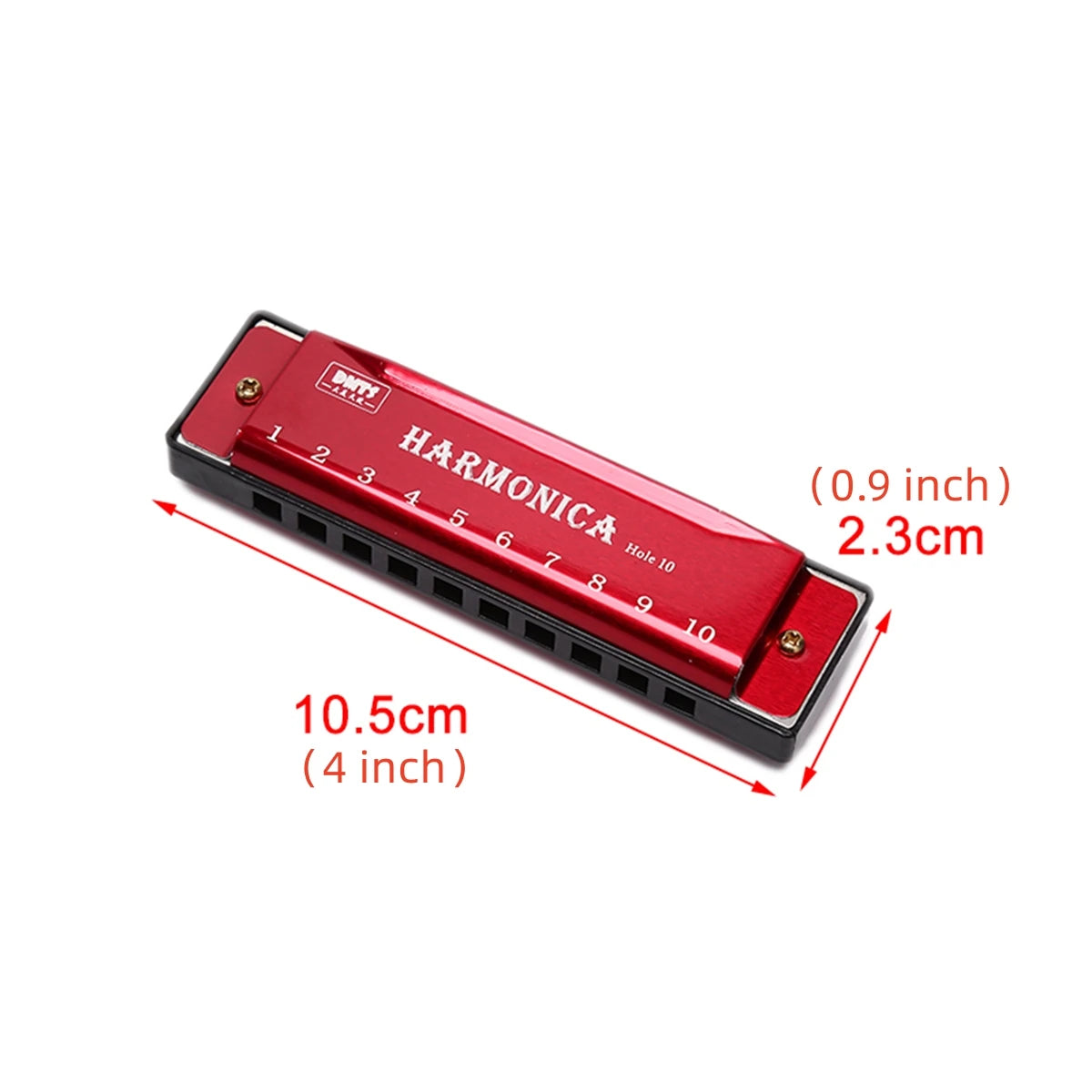 10-Hole Diatonic Harmonica in C with Protective Case – Beginner & Kids Music Gift