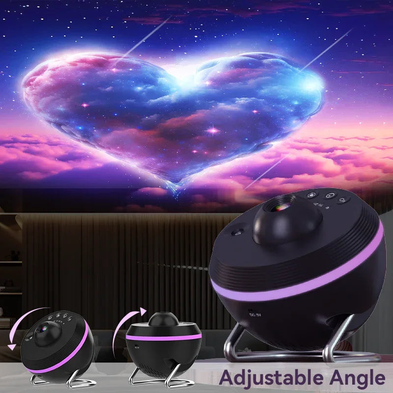 Galaxy Star Projector Night Light 12-in-1 Planetarium & Meteor Projector Rotary Space Ball USB Powered for Kids