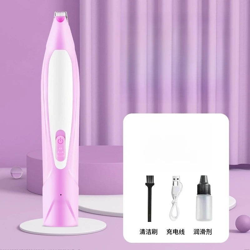 Cordless Dog Grooming Clippers — 18mm (0.71 in) Wide Blade, LED Light & LCD Display, Low-Noise Rechargeable Pet Paw Trimmer