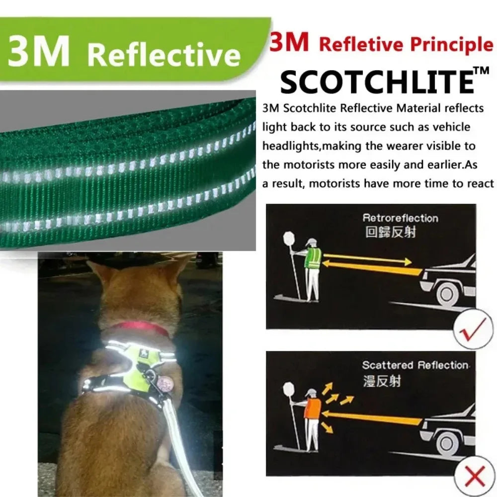 Reflective Breathable Dog & Cat Harness Vest – Adjustable Chest Strap, XS–XL (13–37 in / 33–96 cm)