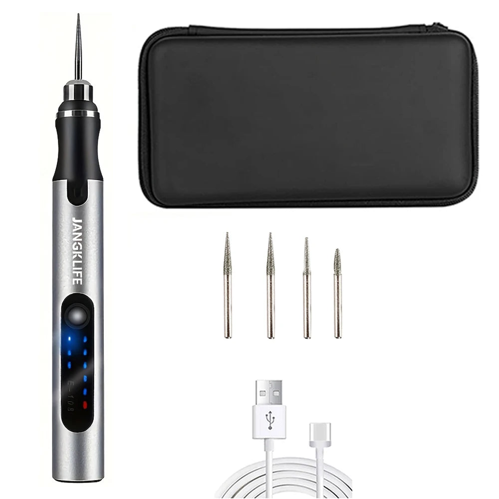 USB Cordless Rotary Tool Kit – Mini Wireless Drill for Jewelry, Wood, Metal & Glass Engraving