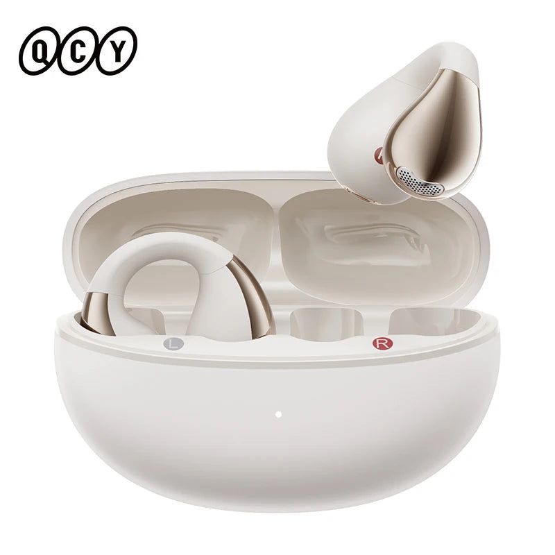 Open-Ear Ear Clip Bluetooth 5.4 Wireless Sports Earbuds – Dual-Connection, IPX4, 25H Battery