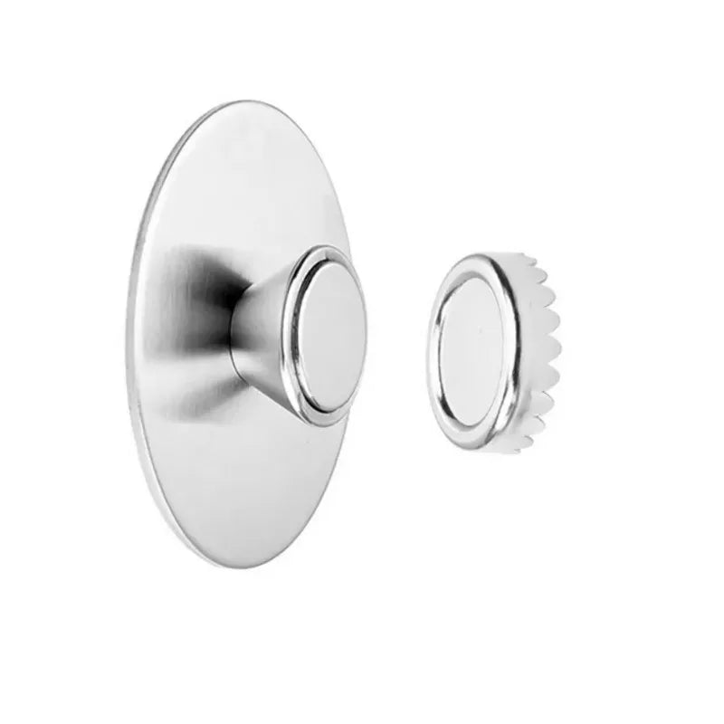 Magnetic Stainless Steel Soap Holder - Nail-Free Wall Mount with Suction Cup (1pc/3pc Set)