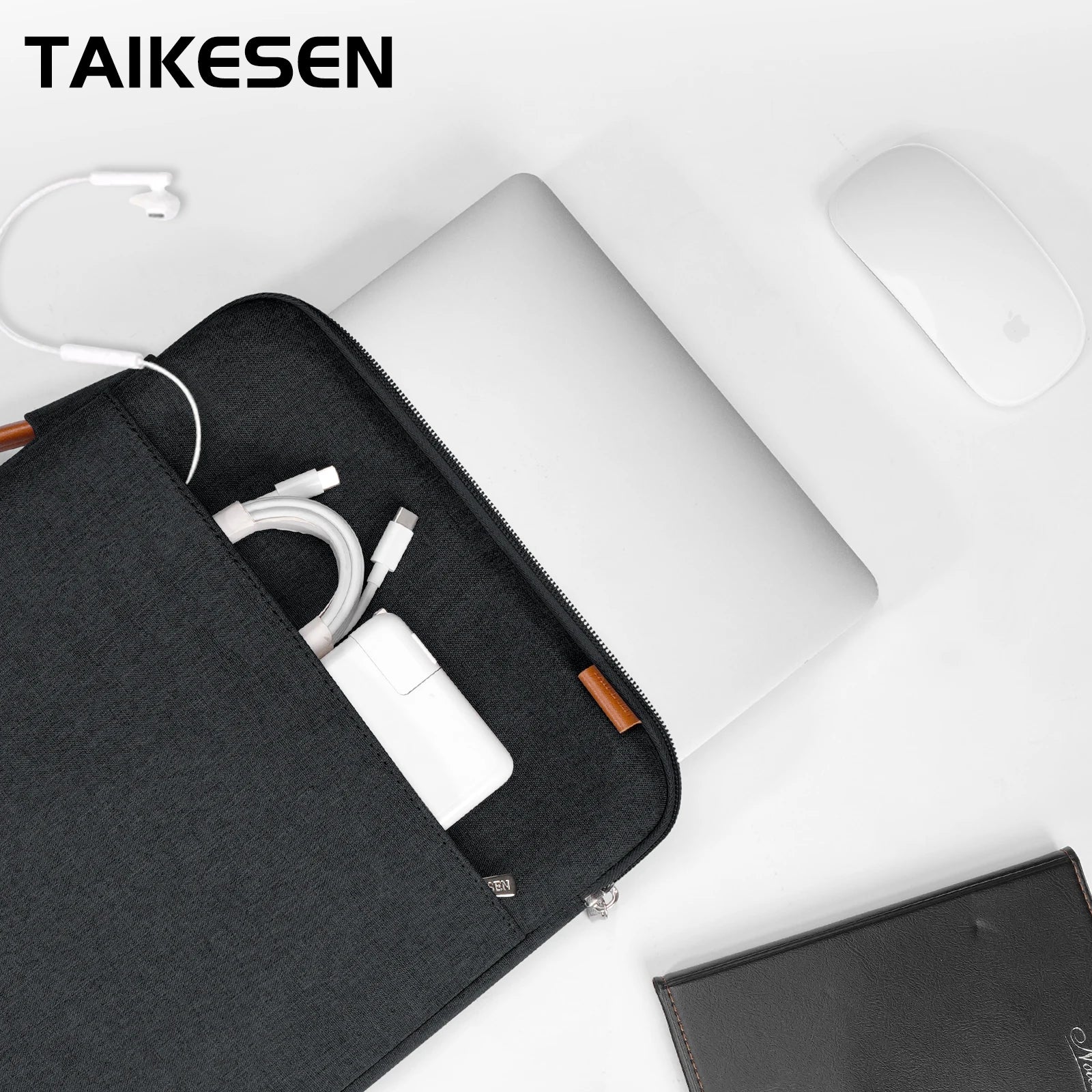 Padded Polyester Laptop Sleeve 12–16 Inch — Slim Notebook Case