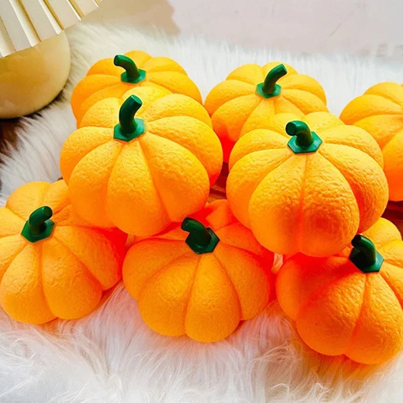 Pumpkin LED Night Light – Halloween Bedside & Dormitory Eye-Protection Battery-Powered Decorative Nightlight