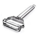 Stainless Steel 2-in-1 Vegetable Peeler & Slicer – Rotary Potato Peeler, Carrot Grater & Julienne Shredder
