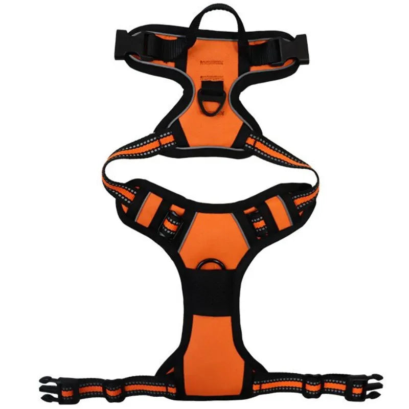 Reflective Breathable Dog & Cat Harness Vest – Adjustable Chest Strap, XS–XL (13–37 in / 33–96 cm)