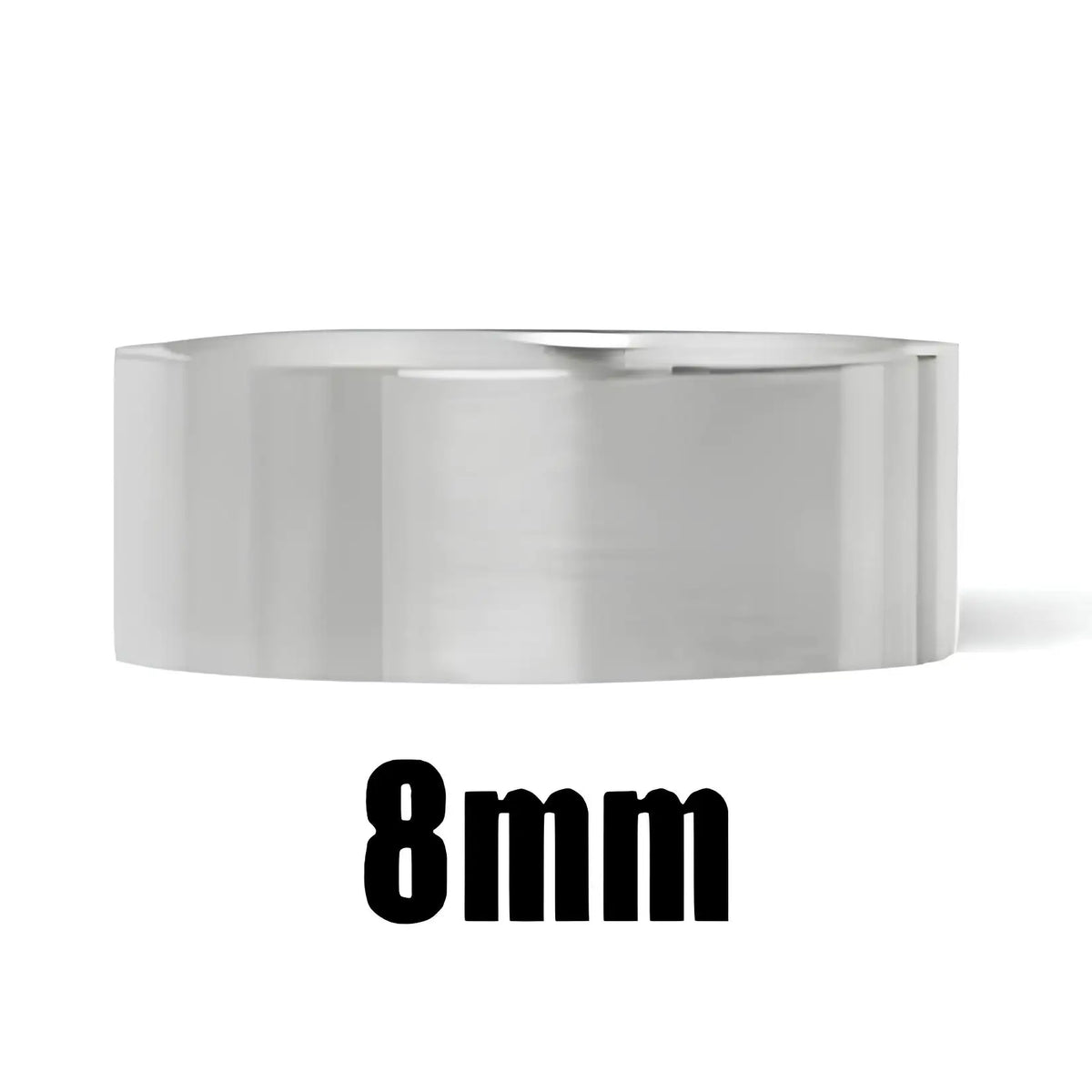8mm Matte Stainless Steel Unisex Gothic Punk Ring view 7