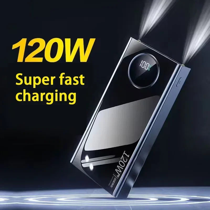 120W 80000mAh Portable Power Bank - Super-Fast USB-C External Battery Pack for Smartphones