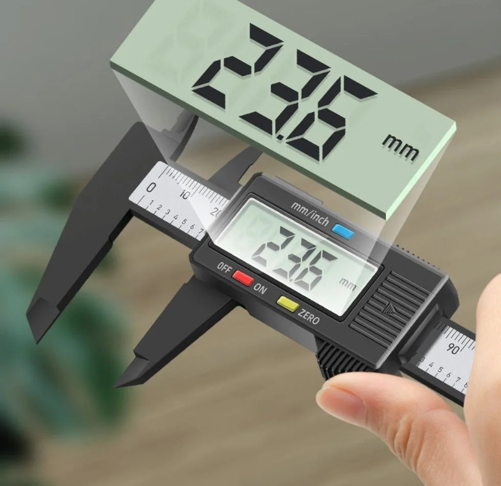 Digital Caliper 0-150 mm (0-6 in) Carbon Fiber Composite Electronic Vernier Caliper 0.01 mm Precision