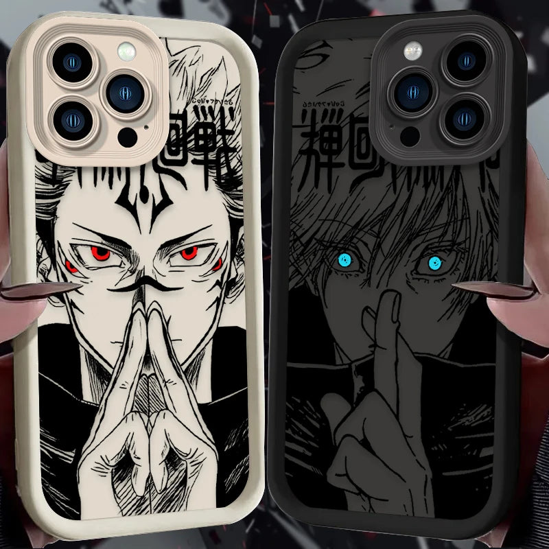 Jujutsu Kaisen Anime Soft TPU Phone Case – Shockproof Anti-Scratch Cover Compatible with Edge 70, Edge 60/50 Series, G86/G85/G84/G75/G60/G56/G54/G35/G34/G32/G24/G15/G14/G05, E13/E14/E22/E32/E40, G Play 5G