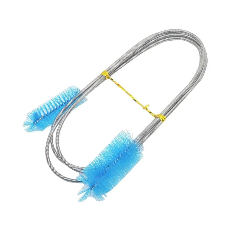 Aquarium Tube Cleaning Brush Flexible Stainless Steel Hose & Filter Pump Brush for Fish Tanks (35.4 in / 90 cm, 61.0 in / 155 cm)