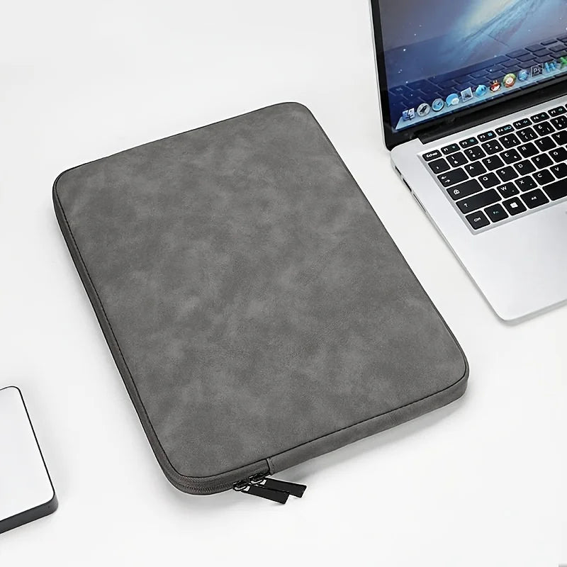 PU Leather Laptop Sleeve – Slim Protective Case for 11-inch/13-inch/14-inch/15-inch Laptops (28/33/36/38 cm)