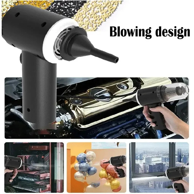 9000Pa Wireless Car & Home Handheld Vacuum – USB Rechargeable 1200mAh Portable Wet/Dry Mini Cleaner