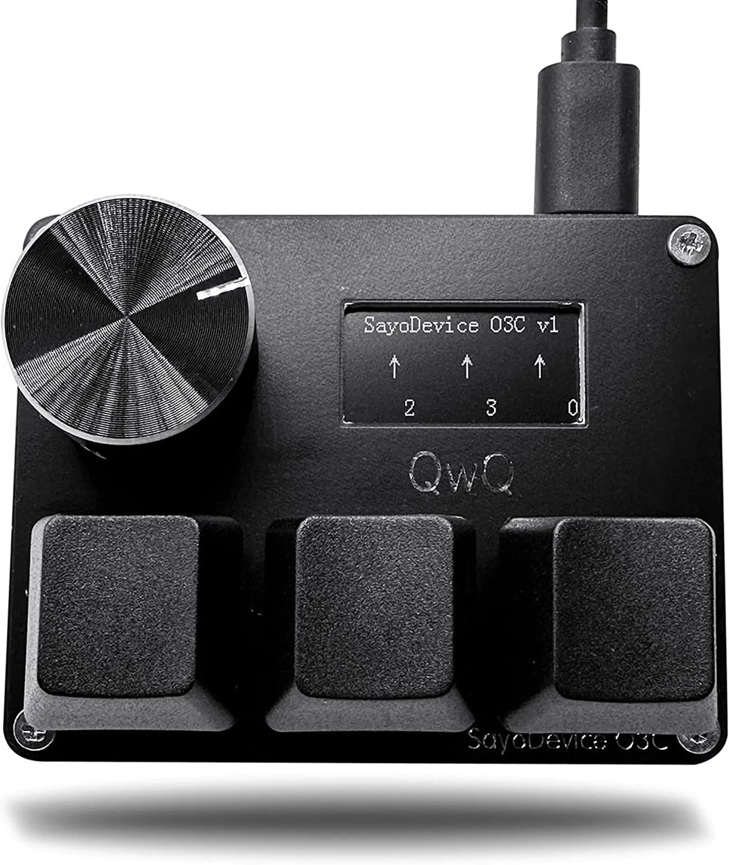 Hot-Swappable Mini Wired Keyboard with Magnetic Hall-Effect Switches, 0.96-inch (24.4 mm) IPS Screen, Programmable Knob, RGB Lighting, USB-C, 8000Hz