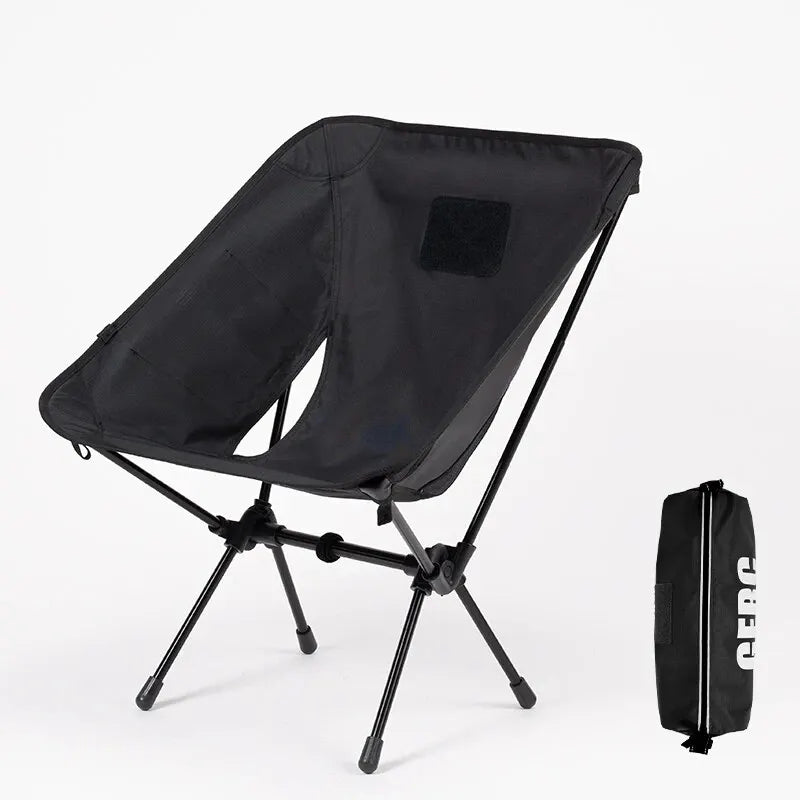 Lightweight Folding Camping Chair – Portable Aluminum Alloy Tactical Moon Chair for Adults & Kids