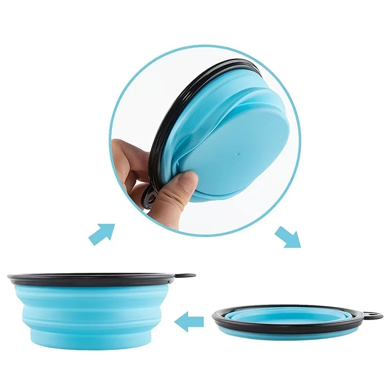 Collapsible TPR Travel Pet Bowl – Portable Dog & Cat Food and Water Bowl