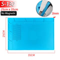 Silicone Soldering Work Mat Heat-Resistant to 932°F (500°C) Anti-Static Magnetic Repair Mat for Electronics, Phones, Laptops & Watches