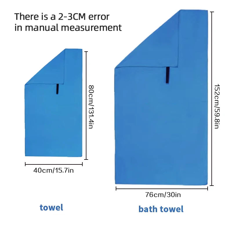 Quick-Drying Microfiber Sports Towel - Ultra-Absorbent Compact Towel for Gym, Camping & Travel