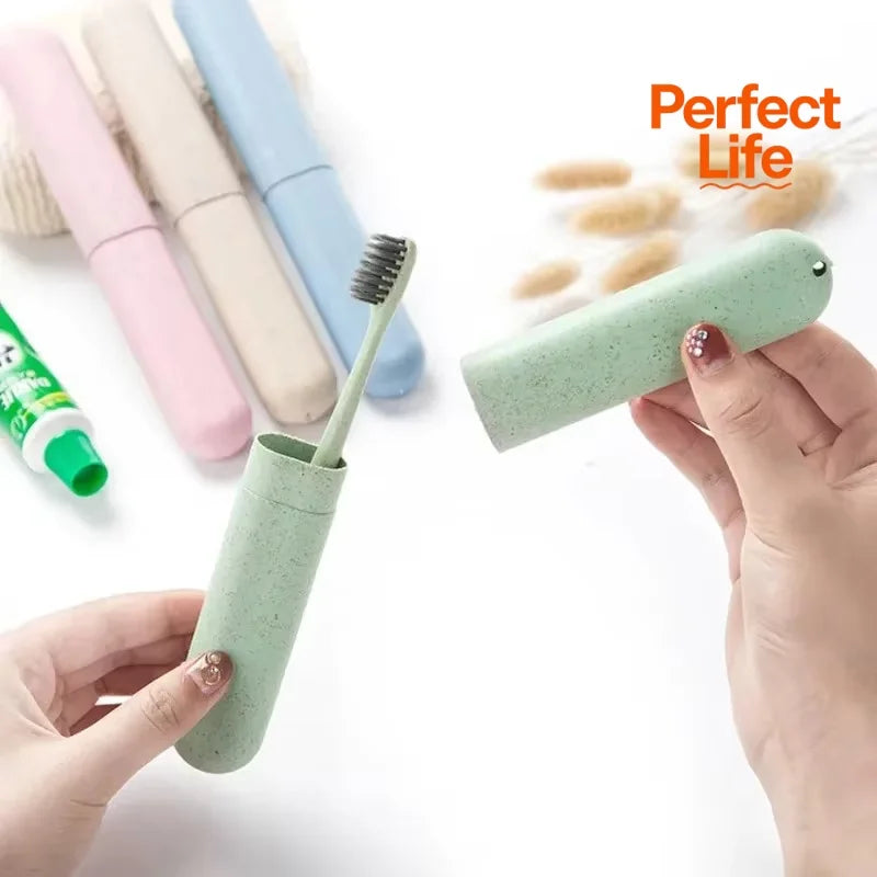 Portable Toothbrush Holder Travel Case – Dustproof Toothbrush Storage Box for Bathroom & Camping