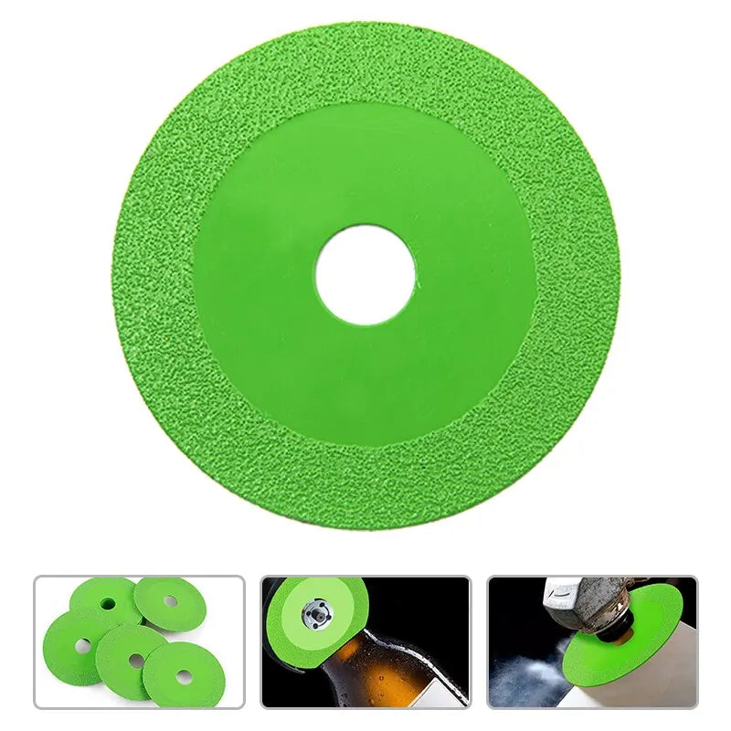 100mm (3.94 in) Ultra-Thin Diamond Cutting Blade - Green Brazing 2-Pack for Ceramic, Glass, Tile & Jade