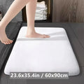 Absorbent Non-Slip Coral Velvet Bath Mat – Soft Bathroom Floor Rug & Door Mat