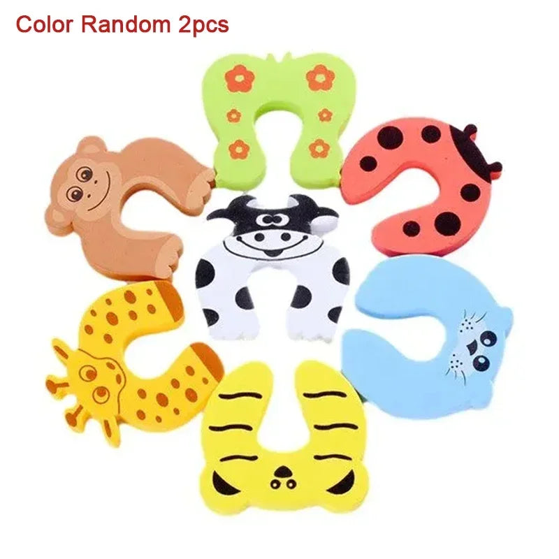 2/5-Pack Baby Door Stoppers - Anti-Pinch EVA Foam Door Edge Protectors, Cute Animal Child Safety Guards