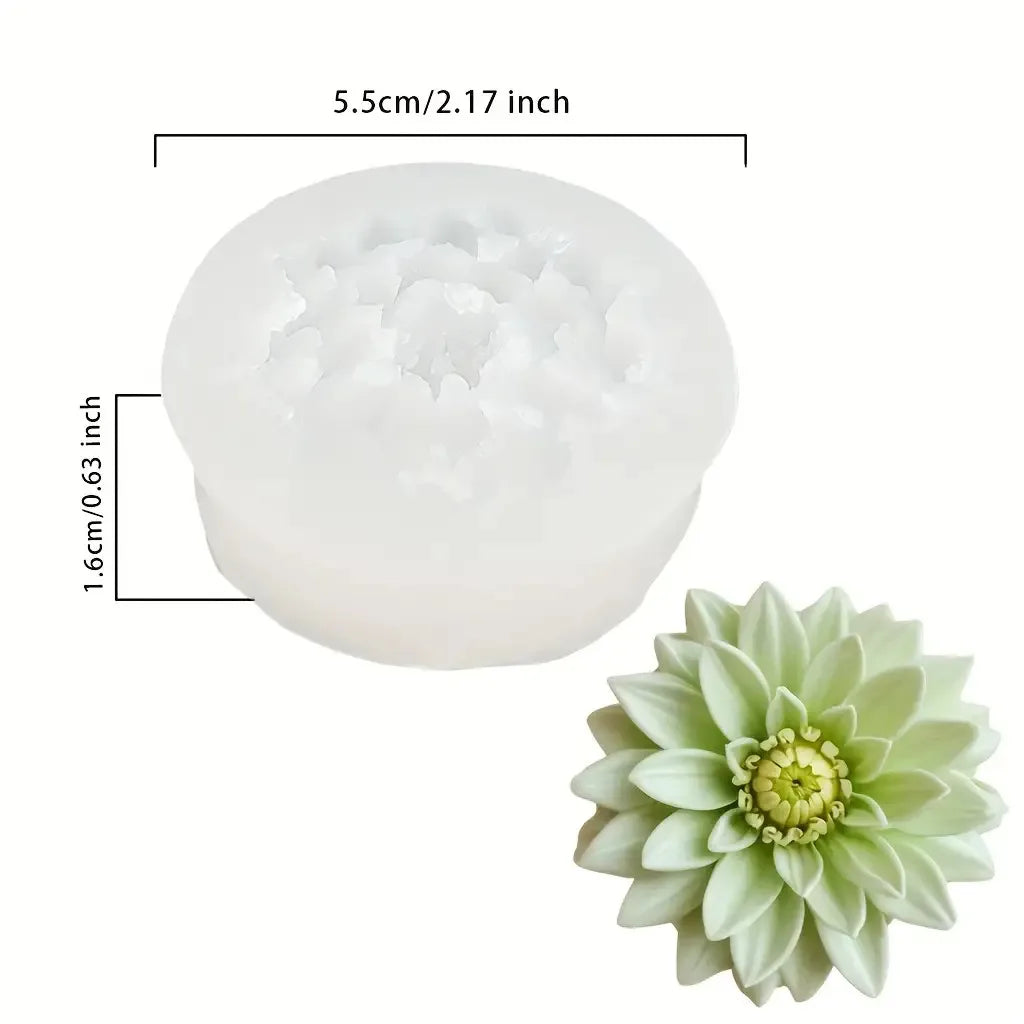1 Reusable Rose S1-Pack Rose Silicone Mold for Soap, Candle, Clay & Plaster Crafts, Layered Petal Realistic Center, Flexible Reusable DIY Mold