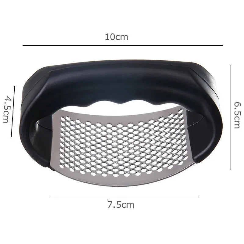 Stainless Steel Garlic Press Manual Crusher - Heavy-Duty Garlic Mincer Kitchen Gadget