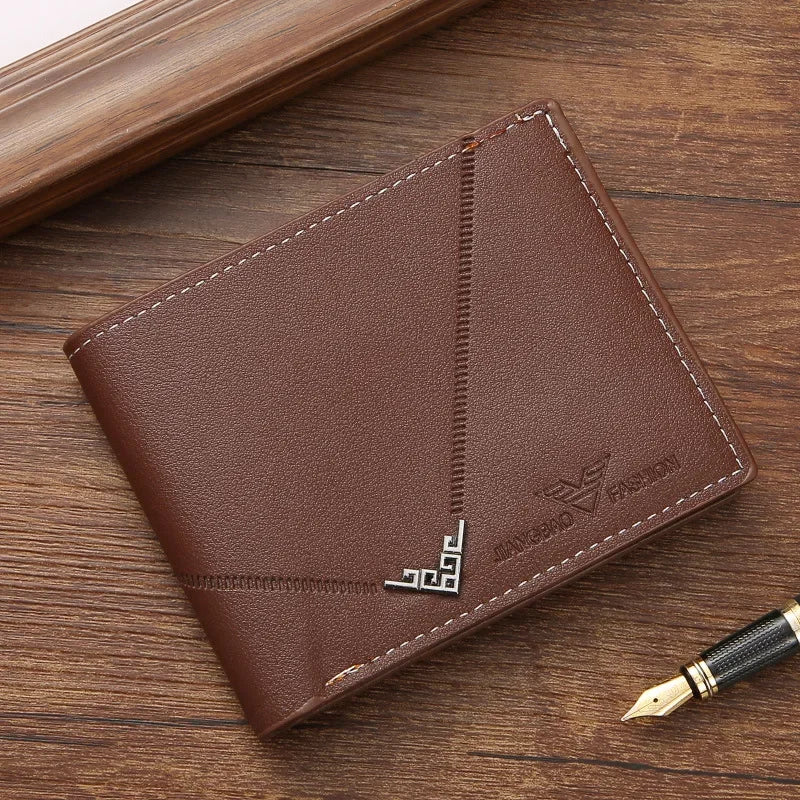Slim RFID Leather Bifold Wallet – Minimal Front Pocket Credit Card Holder with Money Clip