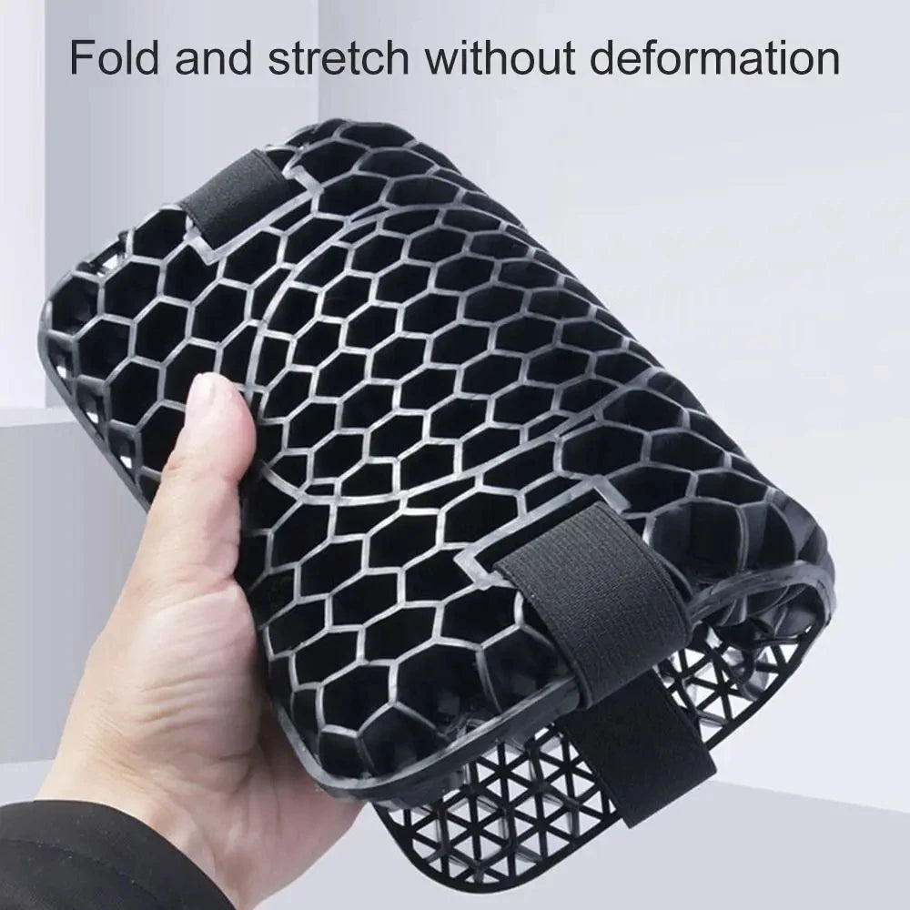 Universal Gel Honeycomb Motorcycle Seat Cushion – Pressure Relief Anti-Slip Comfort Pad (21 x 28 x 3 cm | 8.3 x 11.0 x 1.2 in)
