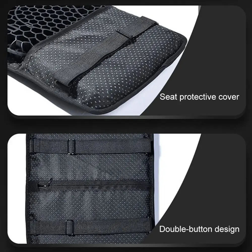 Universal Gel Honeycomb Motorcycle Seat Cushion – Pressure Relief Anti-Slip Comfort Pad (21 x 28 x 3 cm | 8.3 x 11.0 x 1.2 in)