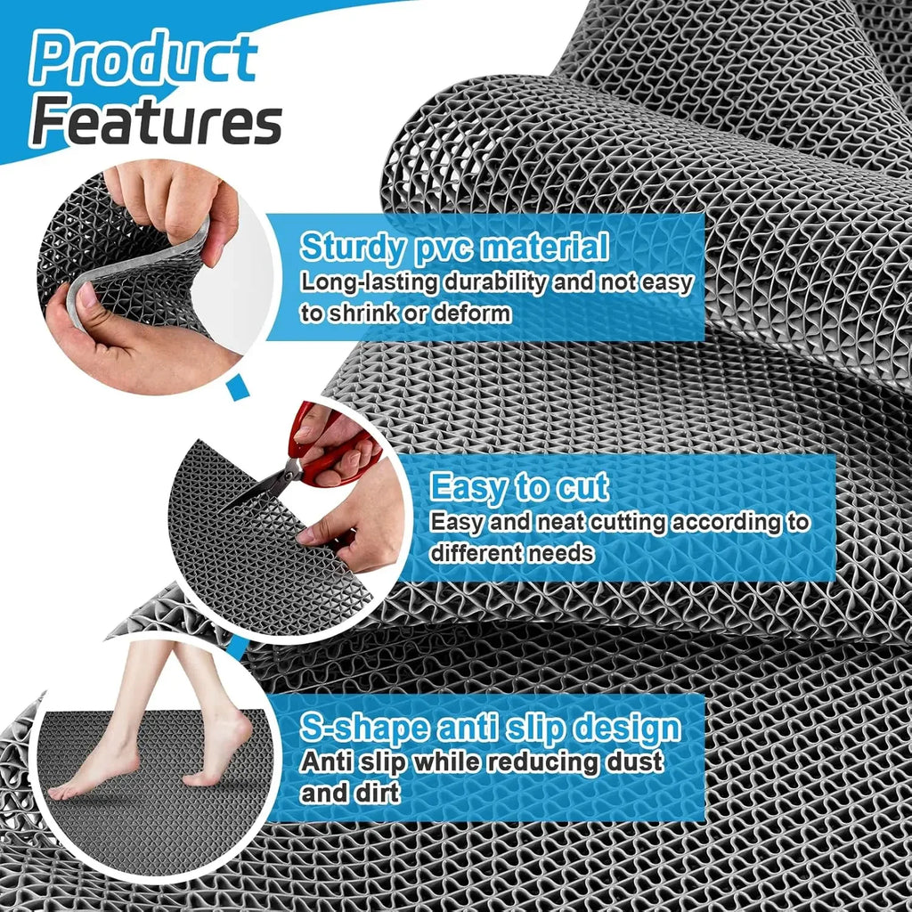 PVC Non-Slip Floor Mat – Waterproof Anti-Slip Bath, Kitchen & Pool Mat