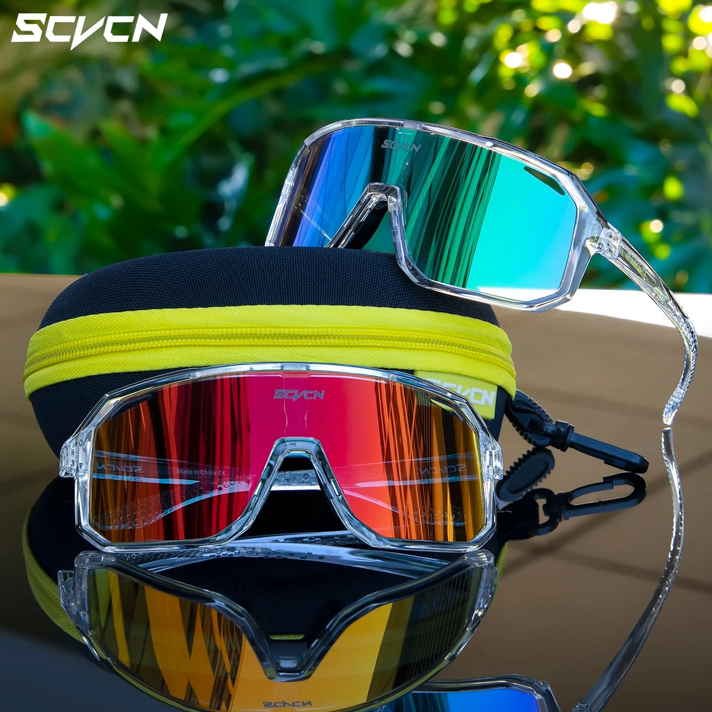 Unisex UV400 Cycling Sunglasses Polycarbonate Sports Glasses for MTB & Road Bike