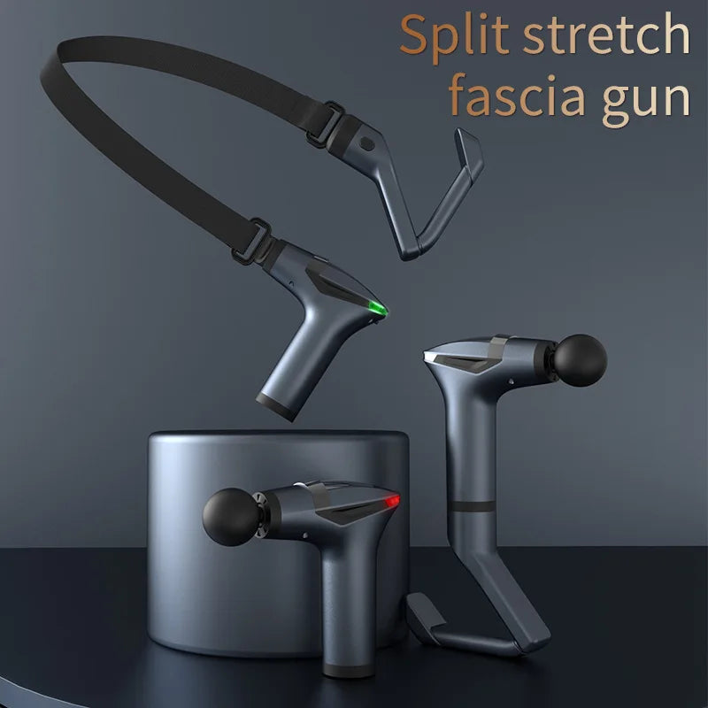Long-Handle Deep Tissue Massage Gun – Percussion Muscle Relaxation, 12-Speed Rechargeable with USB-C