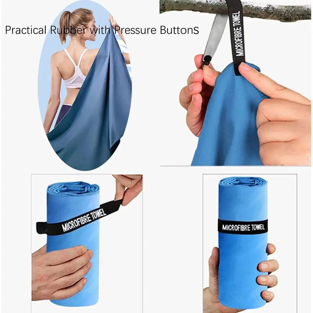 Quick-Drying Microfiber Sports Towel - Ultra-Absorbent Compact Towel for Gym, Camping & Travel