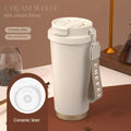 Large 18oz (530ml) Ceramic-Lined Stainless Steel Insulated Travel Mug – Double Wall Vacuum Thermos, Reusable Coffee Tumbler