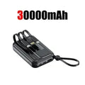 50000mAh Fast Charging Power Bank 120W Portable Charger with Built-In Cables External Battery Pack for Smartphones