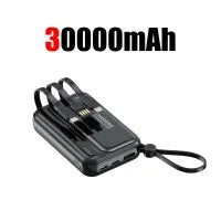 50000mAh Fast Charging Power Bank 120W Portable Charger with Built-In Cables External Battery Pack for Smartphones