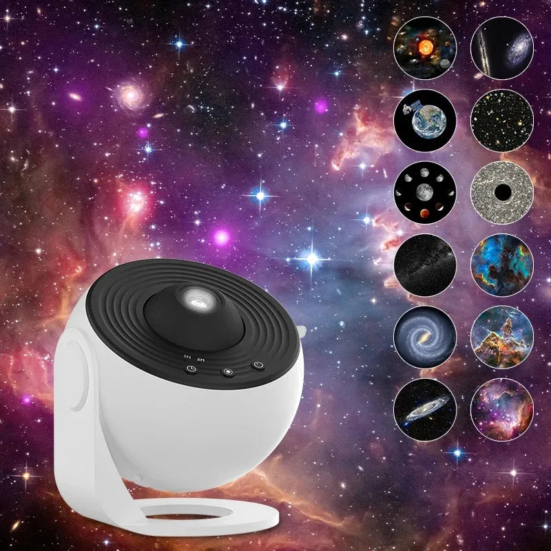 Galaxy Star Projector Night Light 360° Rotating LED Planetarium Lamp – Starry Sky Nightlight for Kids Room & Home Decor