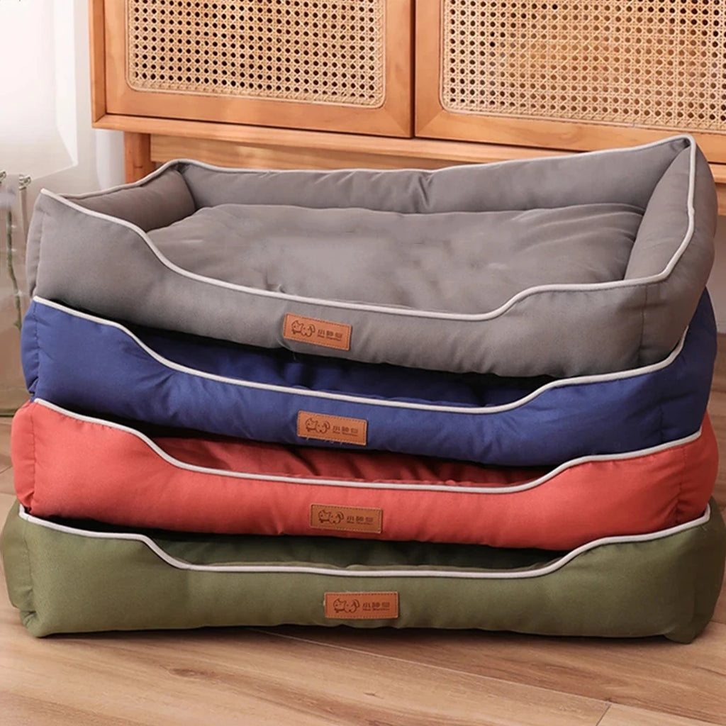 Four-Season Square Pet Bed Waterproof Thickened Bite-Resistant Dog & Cat Sofa Mattress – Sizes S-XXL (36–100 cm / 14–39 in)