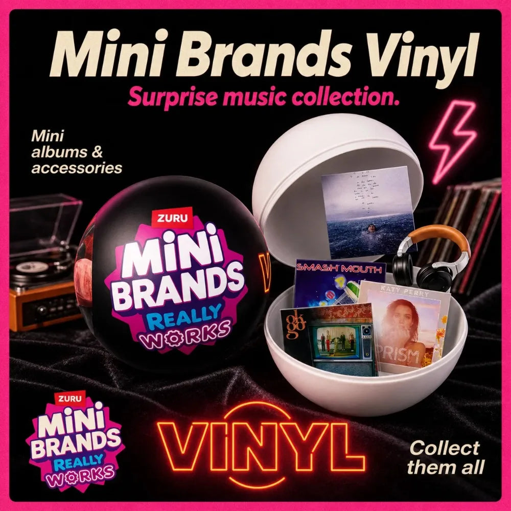 Mini Vinyl Surprise Ball – Playable Mini Records Collectible Blind Capsule for Music Lovers & Miniature Toy Collectors