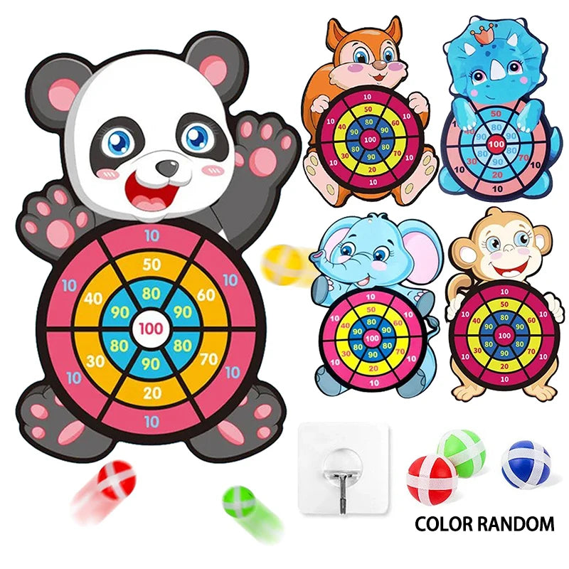 Montessori Sticky Ball Dart Board Target Game - Indoor & Outdoor Kids Toy, Party & Classroom Game