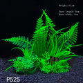 Artificial Aquarium Plants – Plastic Underwater Green Shrubs with Resin Base, Fish Tank Decoration