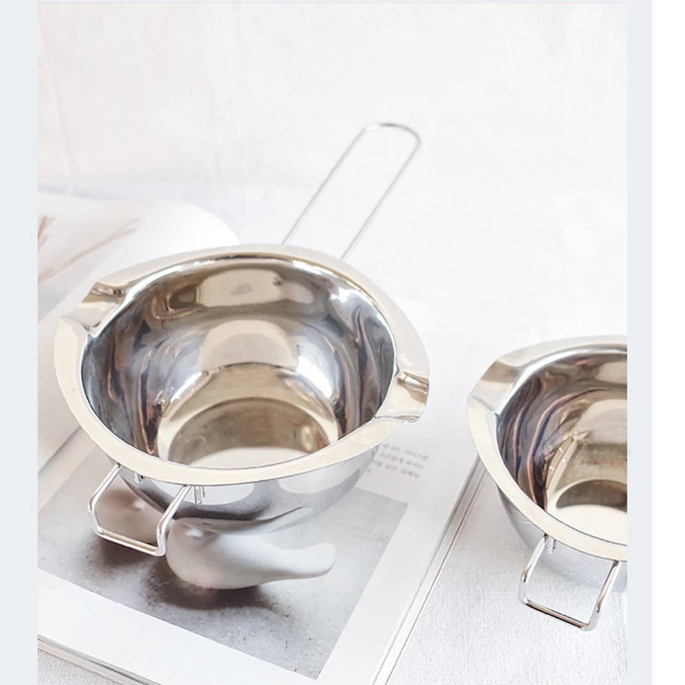 400/600ml Wax Melting Pot (13.5/20.3 fl oz) with Heat-Resistant Handle for Candle, Chocolate & Candy Melting