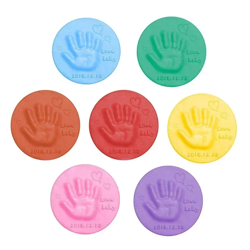 Baby Footprint Clay Kit Air-Dry 3D Hand & Footprint Keepsake DIY Non-Toxic Souvenir